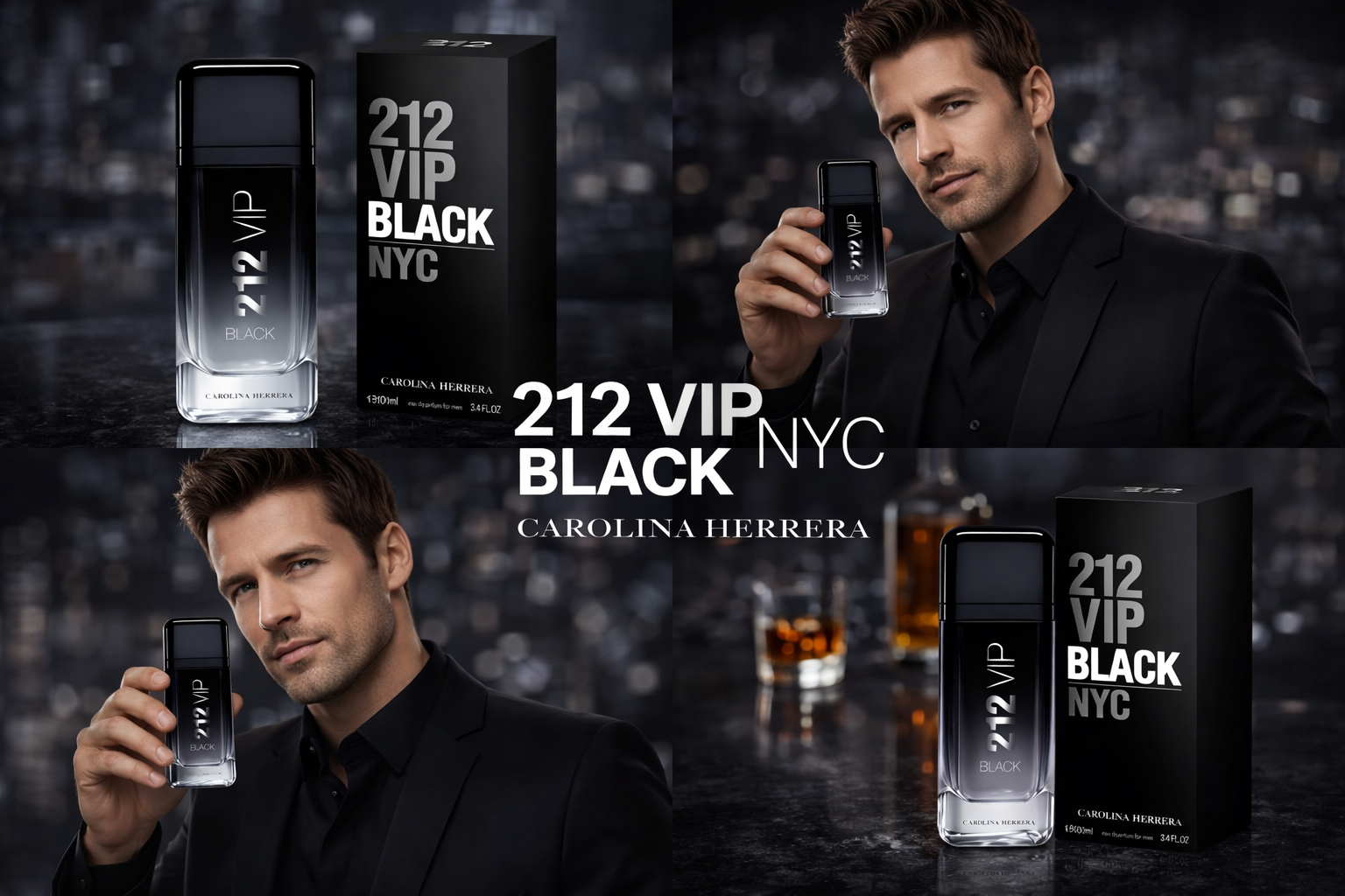 Perfume Esencia - 212 VIP BLACK NYC 3.4 fl oz