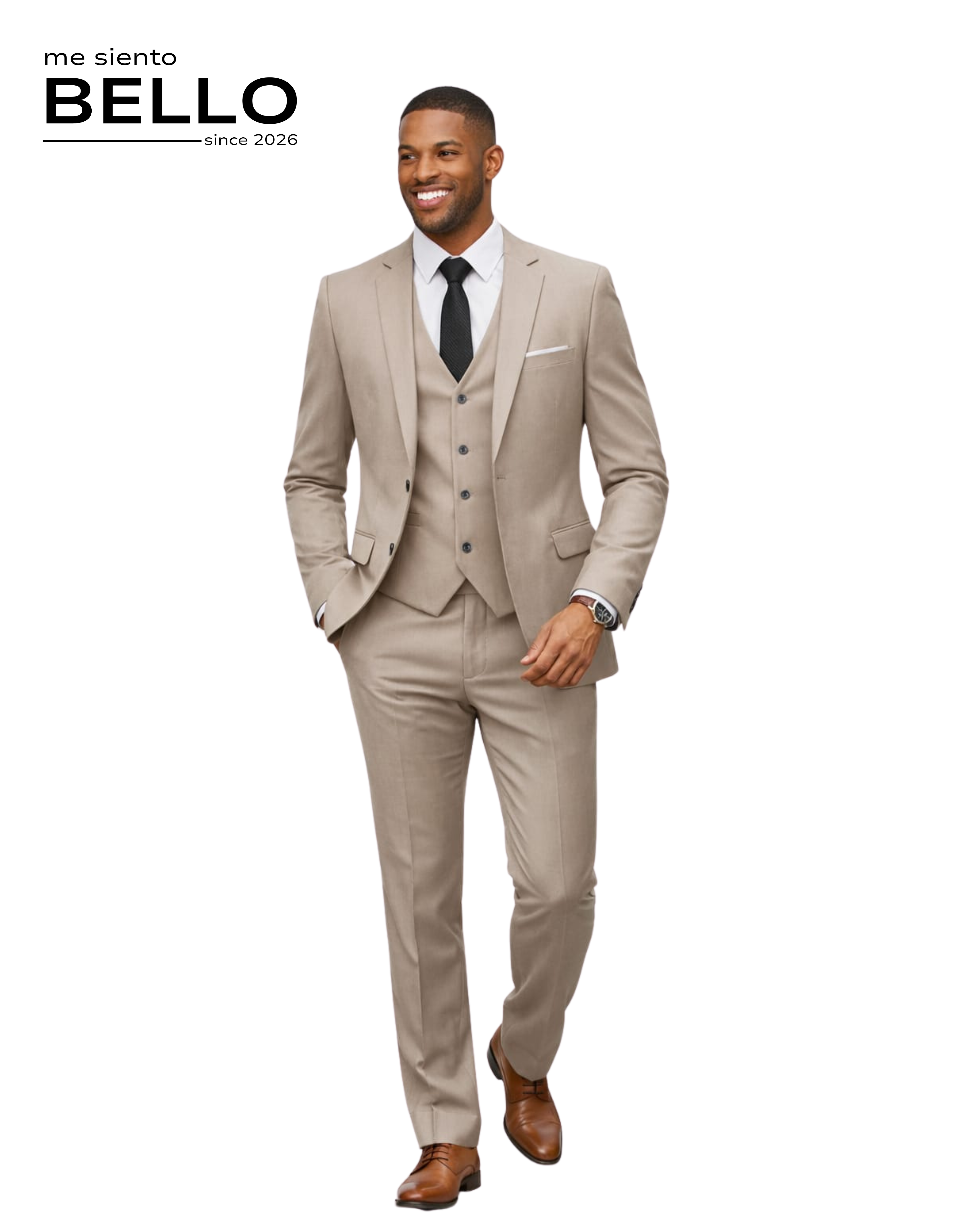 TRAJE LINAJE - 3 PIEZAS BEIGE