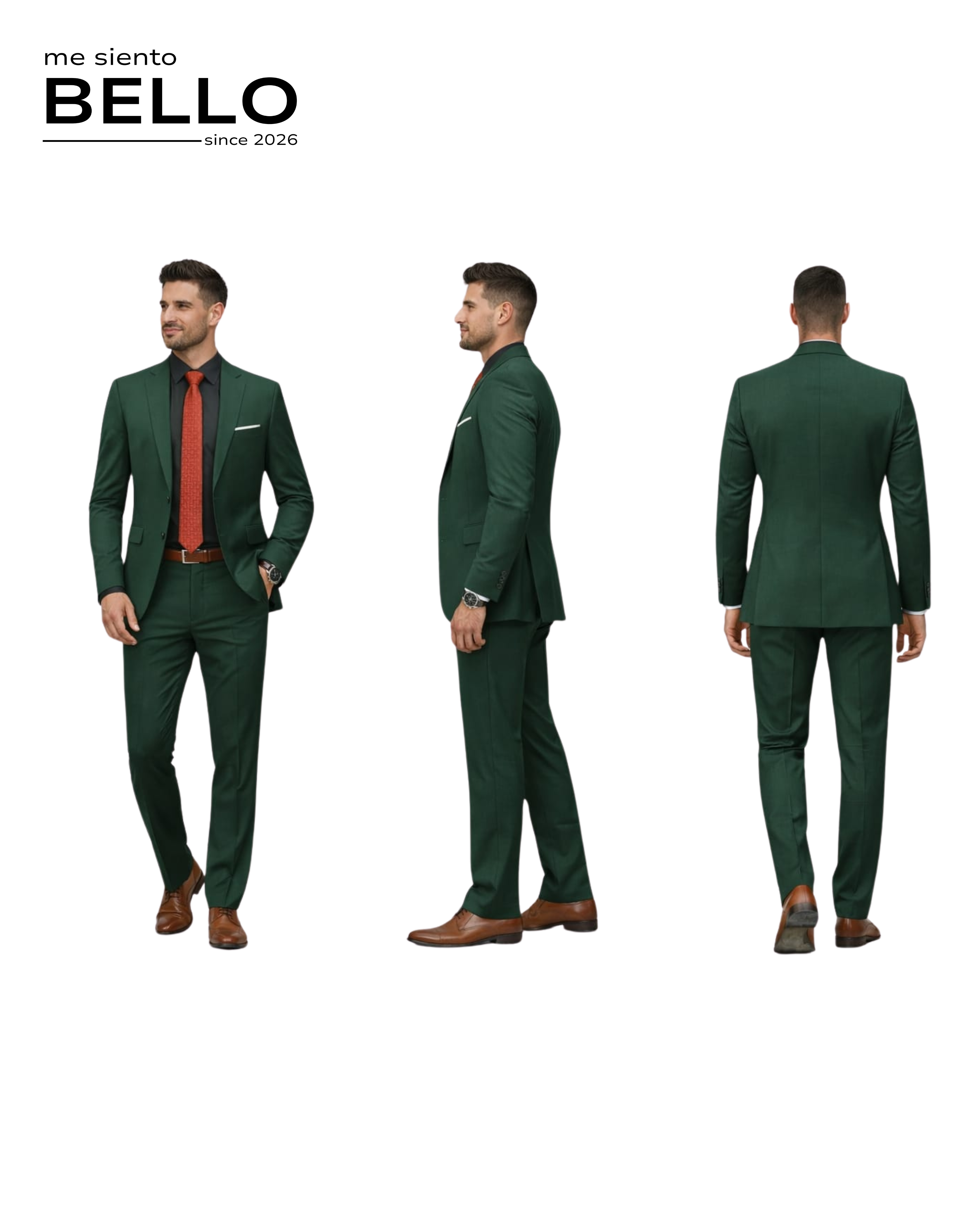 TRAJE LINAJE - 2 PIEZAS VERDE ESMERALDA