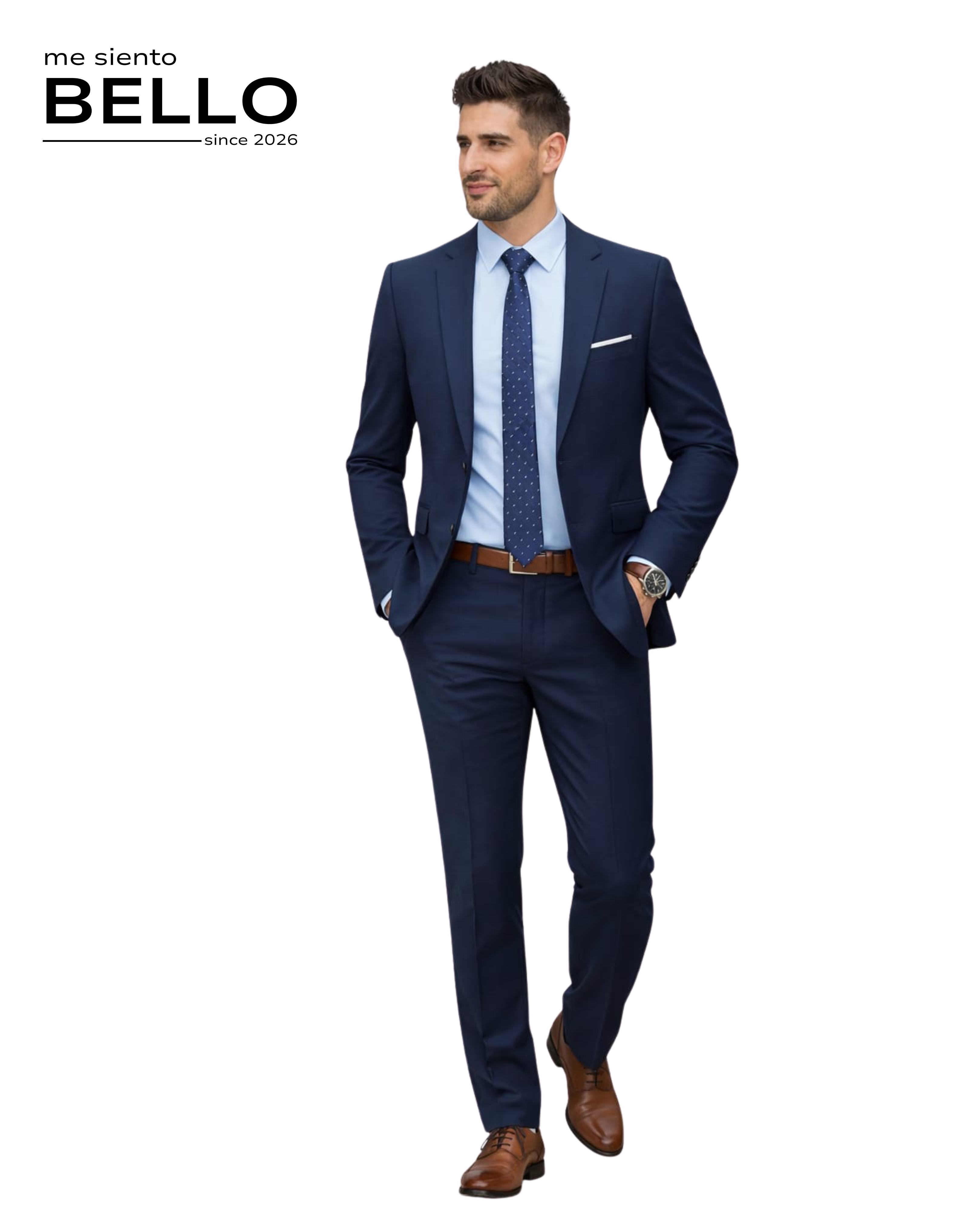 TRAJE LINAJE - 2 PIEZAS AZUL MARINO